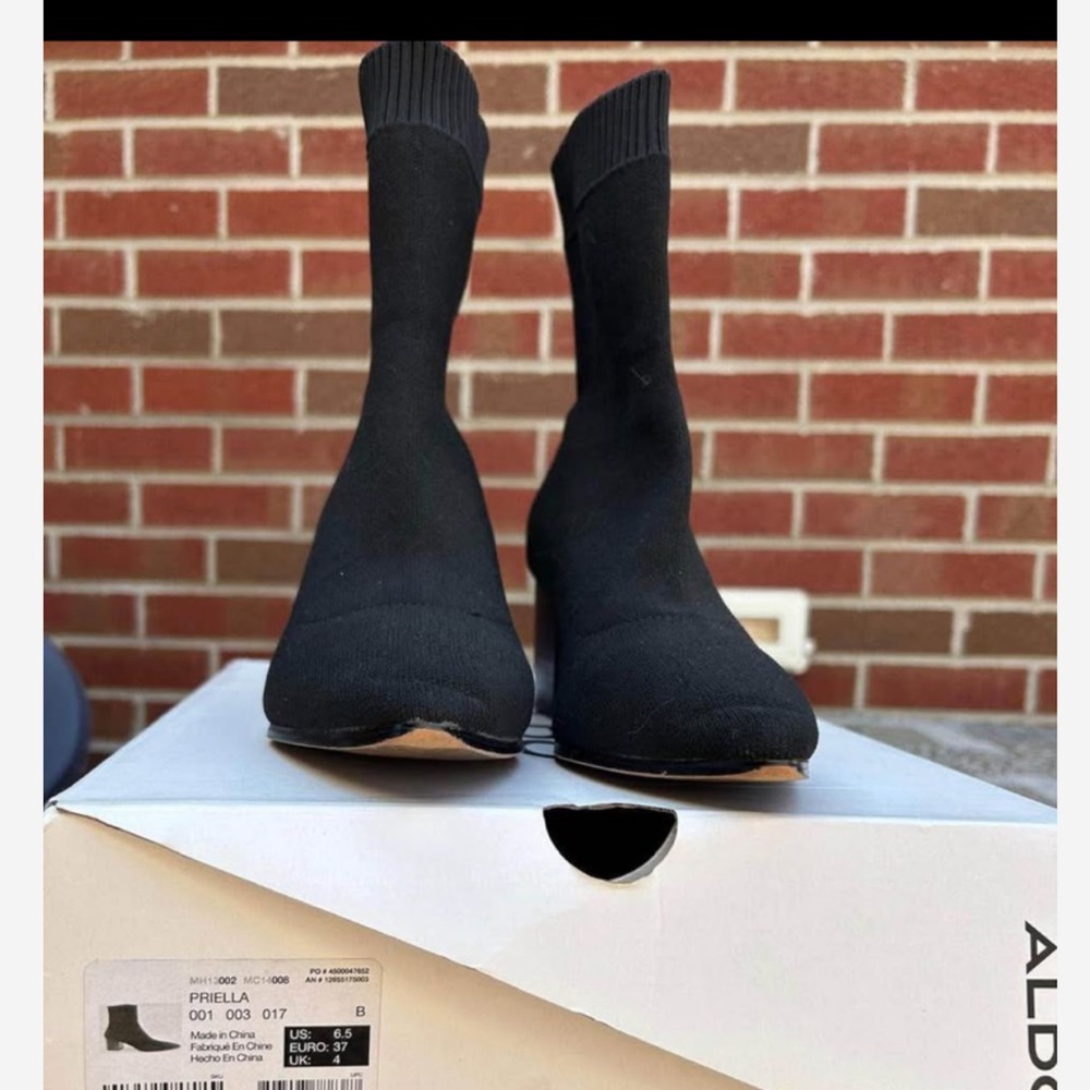 Priella Black Ankle Boots - Picture 4 of 4